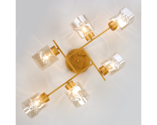 Оформить заказ Люстра на штанге Eurosvet 30165/6 перламутровое золото| VIVID-LIGHT.RU