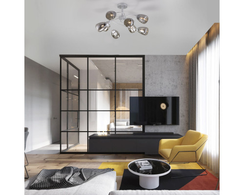 Сделать заказ Люстра на штанге Eurosvet 30168/8 матовое серебро| VIVID-LIGHT.RU