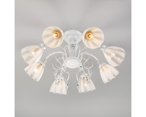 Оформить заказ Люстра на штанге Eurosvet 30155/8 белый| VIVID-LIGHT.RU