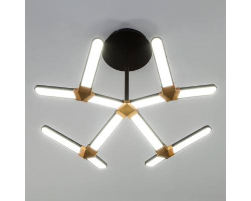 Заказать Люстра на штанге Eurosvet 90147/4 черный/золото| VIVID-LIGHT.RU