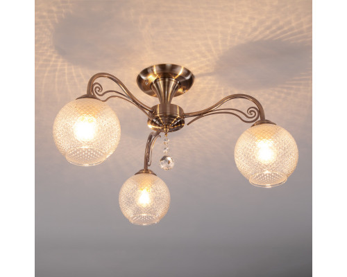 Оформить заказ Люстра на штанге Eurosvet 30139/3 античная бронза| VIVID-LIGHT.RU