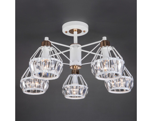 Оформить заказ Люстра на штанге Eurosvet 70075/5 белый| VIVID-LIGHT.RU