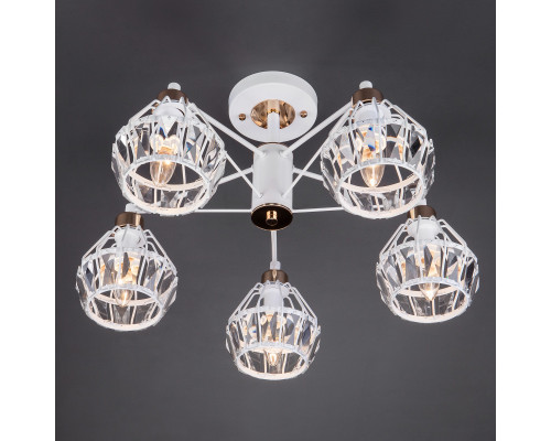 Оформить заказ Люстра на штанге Eurosvet 70075/5 белый| VIVID-LIGHT.RU