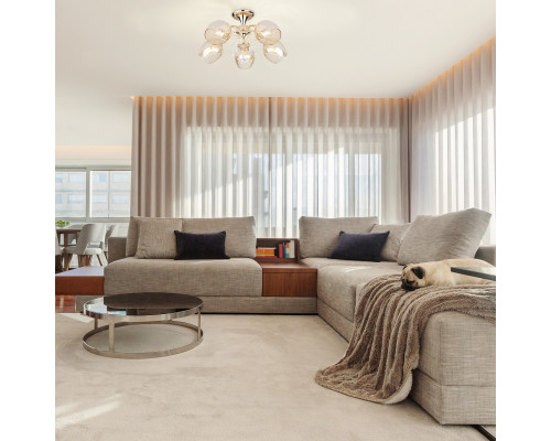 Купить Люстра на штанге Eurosvet 30120/5 золото| VIVID-LIGHT.RU