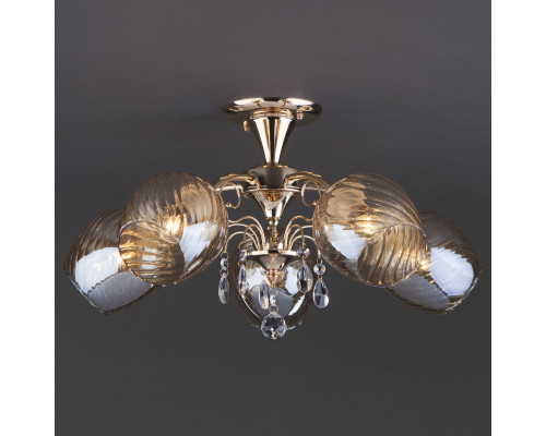 Купить Люстра на штанге Eurosvet 30120/5 золото| VIVID-LIGHT.RU