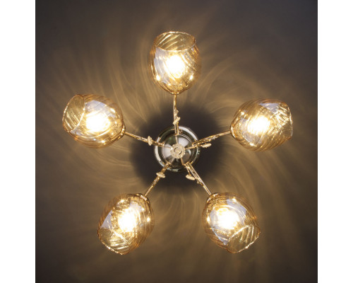 Купить Люстра на штанге Eurosvet 30120/5 золото| VIVID-LIGHT.RU