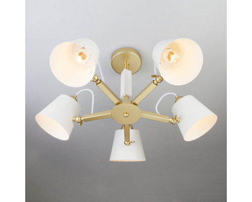 Заказать Люстра на штанге Eurosvet 70083/5 золото| VIVID-LIGHT.RU