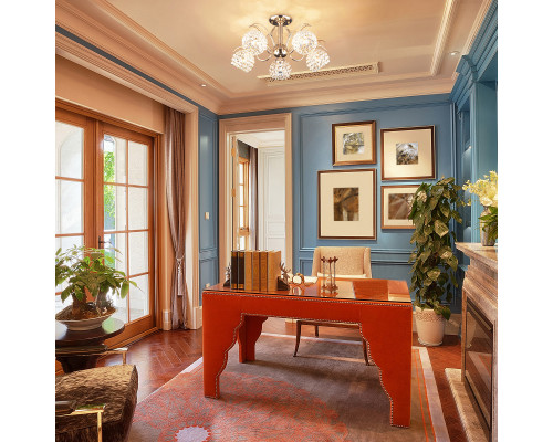 Сделать заказ Люстра на штанге Eurosvet 7777/5 хром| VIVID-LIGHT.RU