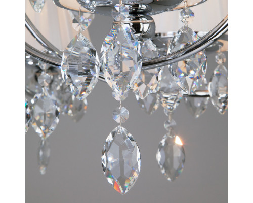 Купить Люстра на штанге Eurosvet 10021/6 хром/прозрачный хрусталь Strotskis| VIVID-LIGHT.RU