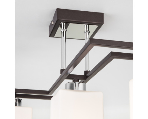 Купить Люстра на штанге Eurosvet 70018/3 хром/венге| VIVID-LIGHT.RU