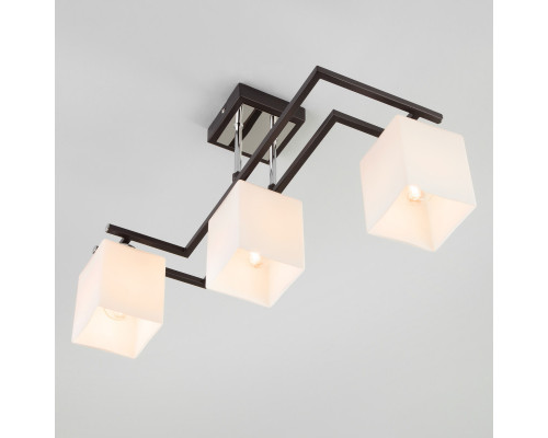 Купить Люстра на штанге Eurosvet 70018/3 хром/венге| VIVID-LIGHT.RU