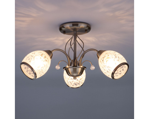 Оформить заказ Люстра на штанге Eurosvet 30026/3 античная бронза| VIVID-LIGHT.RU