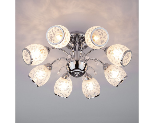 Сделать заказ Люстра на штанге Eurosvet 30026/8 хром| VIVID-LIGHT.RU