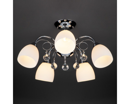 Купить Люстра на штанге Eurosvet 22415/5 хром| VIVID-LIGHT.RU