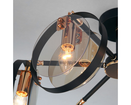 Купить Люстра на штанге Eurosvet 70121/6 черный| VIVID-LIGHT.RU