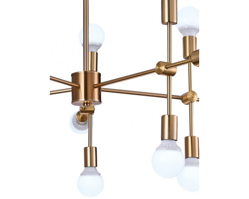 Купить Люстра на штанге Natali Kovaltseva LOFT LUX 75130/12C GOLD| VIVID-LIGHT.RU