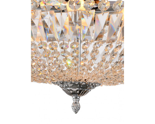 Купить Люстра на штанге Natali Kovaltseva ROCOCO 81406/6C CHROME| VIVID-LIGHT.RU