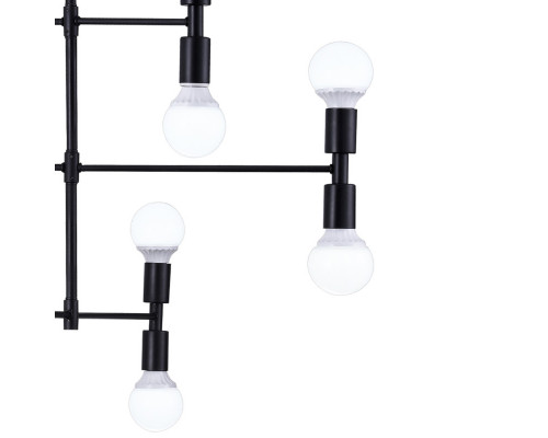 Сделать заказ Люстра на штанге Natali Kovaltseva LOFT LUX 75129/12C BLACK| VIVID-LIGHT.RU