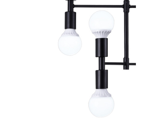 Сделать заказ Люстра на штанге Natali Kovaltseva LOFT LUX 75129/12C BLACK| VIVID-LIGHT.RU