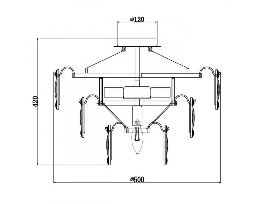 Сделать заказ Люстра на штанге Vele Luce VL1904L05| VIVID-LIGHT.RU