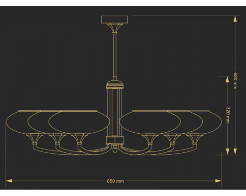 Оформить заказ Люстра на штанге Kutek DEC-ZW-6(P)| VIVID-LIGHT.RU