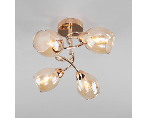 Купить Люстра на штанге Eurosvet 30171/4 золото| VIVID-LIGHT.RU