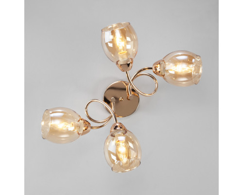 Купить Люстра на штанге Eurosvet 30171/4 золото| VIVID-LIGHT.RU