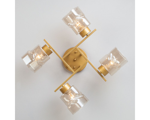 Оформить заказ Люстра на штанге Eurosvet 30165/4 перламутровое золото| VIVID-LIGHT.RU