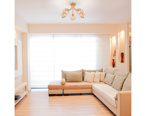 Оформить заказ Люстра на штанге Eurosvet 30164/5 золото| VIVID-LIGHT.RU