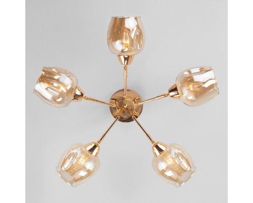 Оформить заказ Люстра на штанге Eurosvet 30164/5 золото| VIVID-LIGHT.RU