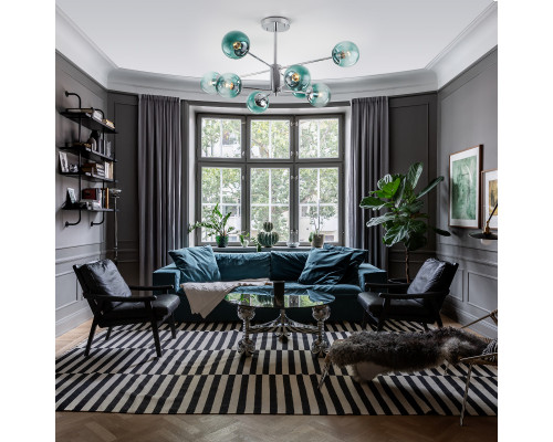 Купить Люстра на штанге Eurosvet 30166/8 хром| VIVID-LIGHT.RU