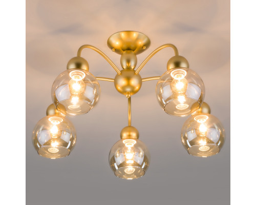 Заказать Люстра на штанге Eurosvet 30148/5 перламутровое золото| VIVID-LIGHT.RU