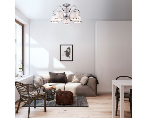 Заказать Люстра на штанге Eurosvet 60088/5 хром| VIVID-LIGHT.RU