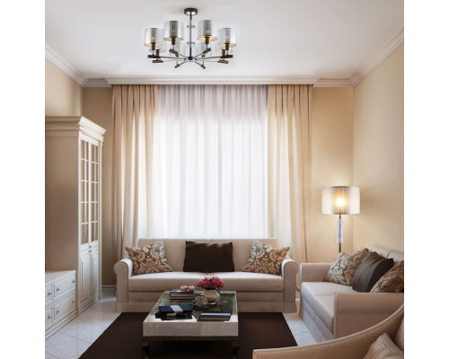 Сделать заказ Люстра на штанге Eurosvet 60078/8 хром| VIVID-LIGHT.RU