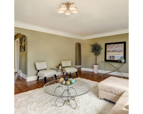 Оформить заказ Люстра на штанге Eurosvet 30121/5 сатин-никель| VIVID-LIGHT.RU