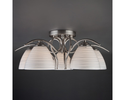 Оформить заказ Люстра на штанге Eurosvet 30121/5 сатин-никель| VIVID-LIGHT.RU