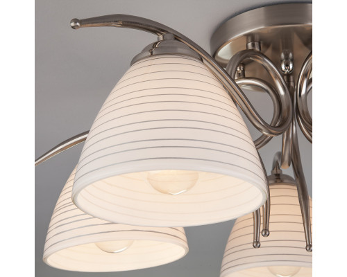 Оформить заказ Люстра на штанге Eurosvet 30121/5 сатин-никель| VIVID-LIGHT.RU