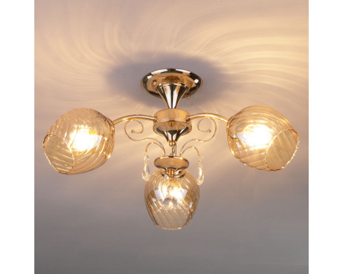 Купить Люстра на штанге Eurosvet 30120/3 золото| VIVID-LIGHT.RU