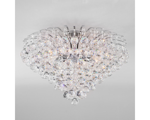 Сделать заказ Люстра на штанге Eurosvet 3299/9 хром/прозрачный хрусталь Strotskis| VIVID-LIGHT.RU