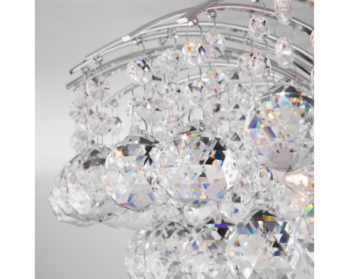 Сделать заказ Люстра на штанге Eurosvet 3299/9 хром/прозрачный хрусталь Strotskis| VIVID-LIGHT.RU