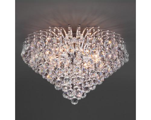 Сделать заказ Люстра на штанге Eurosvet 3299/9 хром/прозрачный хрусталь Strotskis| VIVID-LIGHT.RU