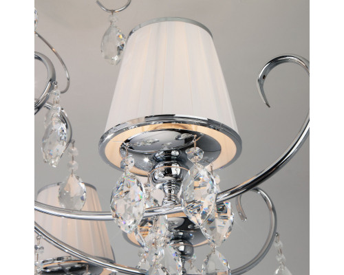Купить Люстра на штанге Eurosvet 10021/8 хром/прозрачный хрусталь Strotskis| VIVID-LIGHT.RU