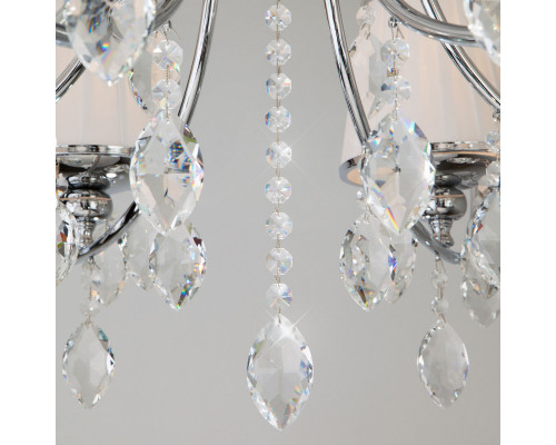 Купить Люстра на штанге Eurosvet 10021/8 хром/прозрачный хрусталь Strotskis| VIVID-LIGHT.RU