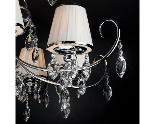 Купить Люстра на штанге Eurosvet 10021/8 хром/прозрачный хрусталь Strotskis| VIVID-LIGHT.RU