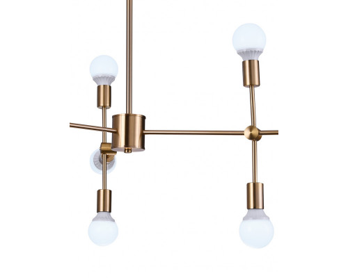 Оформить заказ Люстра на штанге Natali Kovaltseva LOFT LUX 75130/6C GOLD| VIVID-LIGHT.RU