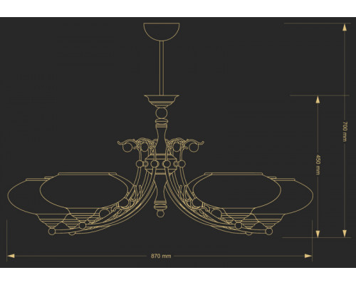 Заказать Люстра на штанге Kutek CAS-ZW-8(P)| VIVID-LIGHT.RU