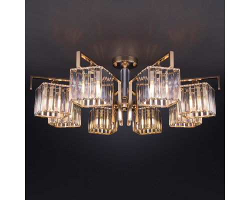 Сделать заказ Люстра на штанге Eurosvet 10117/8 золото/прозрачный хрусталь Strotskis| VIVID-LIGHT.RU