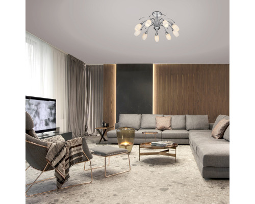 Оформить заказ Люстра на штанге Eurosvet 22080/9 хром| VIVID-LIGHT.RU