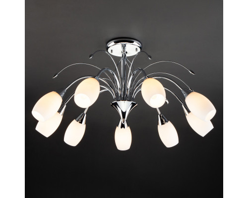 Оформить заказ Люстра на штанге Eurosvet 22080/9 хром| VIVID-LIGHT.RU