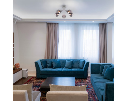 Купить Люстра на штанге Eurosvet 30164/5 хром| VIVID-LIGHT.RU